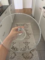 Glas Kuchenplatte mit Fuss rund 32cm neu