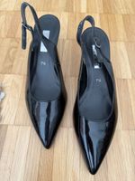Gabor Slingpumps Lack Schwarz Gr. 7.5 . Top Zustand!