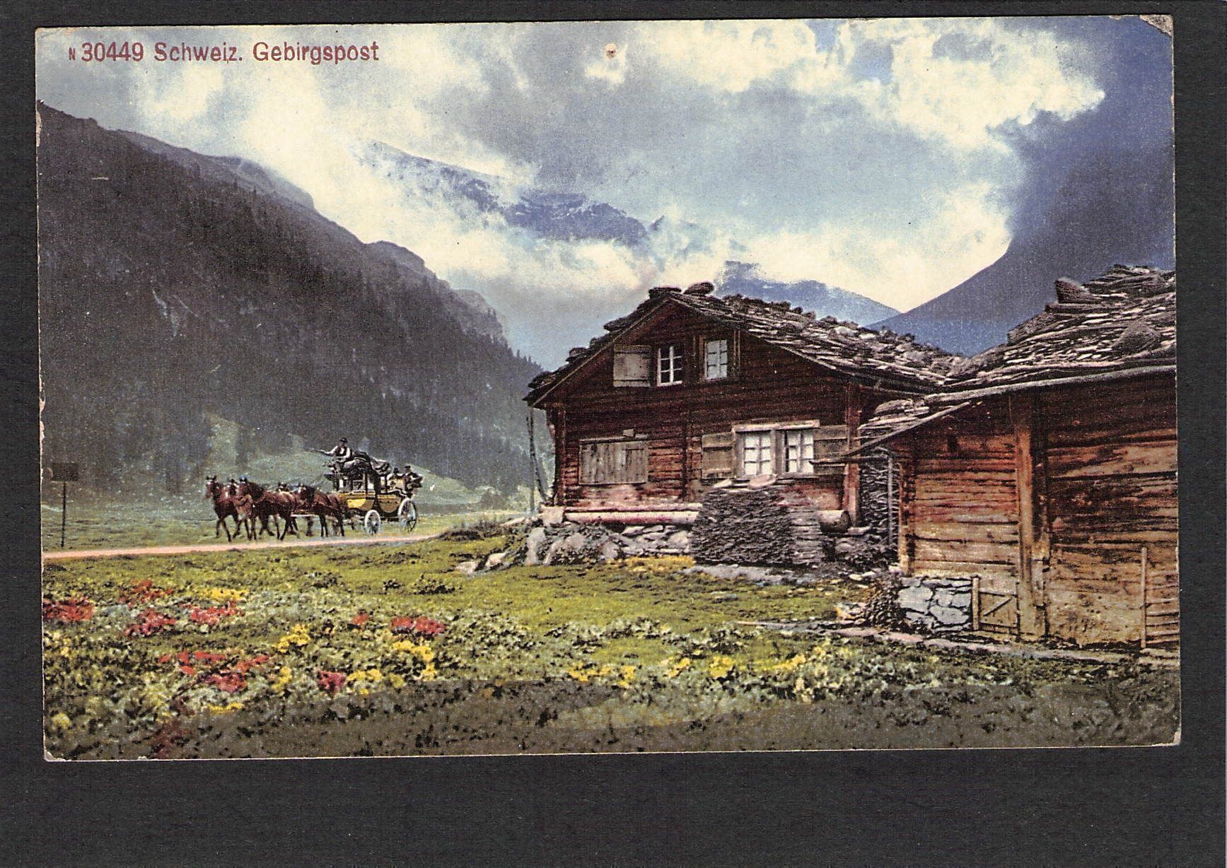 Ansichtskarten: AK, Schweizer Gebirgspost , Kutsche – Gebraucht aus Reichenburg von Pipo-67