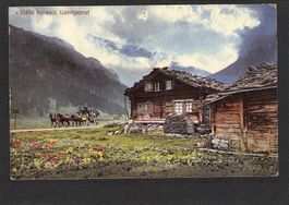 AK, Schweizer Gebirgspost , Kutsche