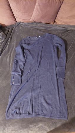 Dunkelblaues Strickkleid, Gr. L