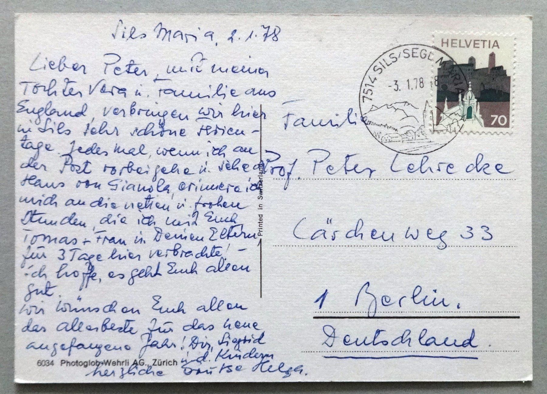 Cartes postales: Sils – D'occasion à Fétigny par Billy2miny 1