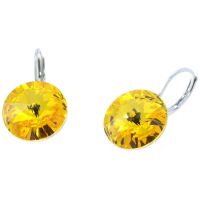 Ohrringe versilbert Primero Crystals 14 mm