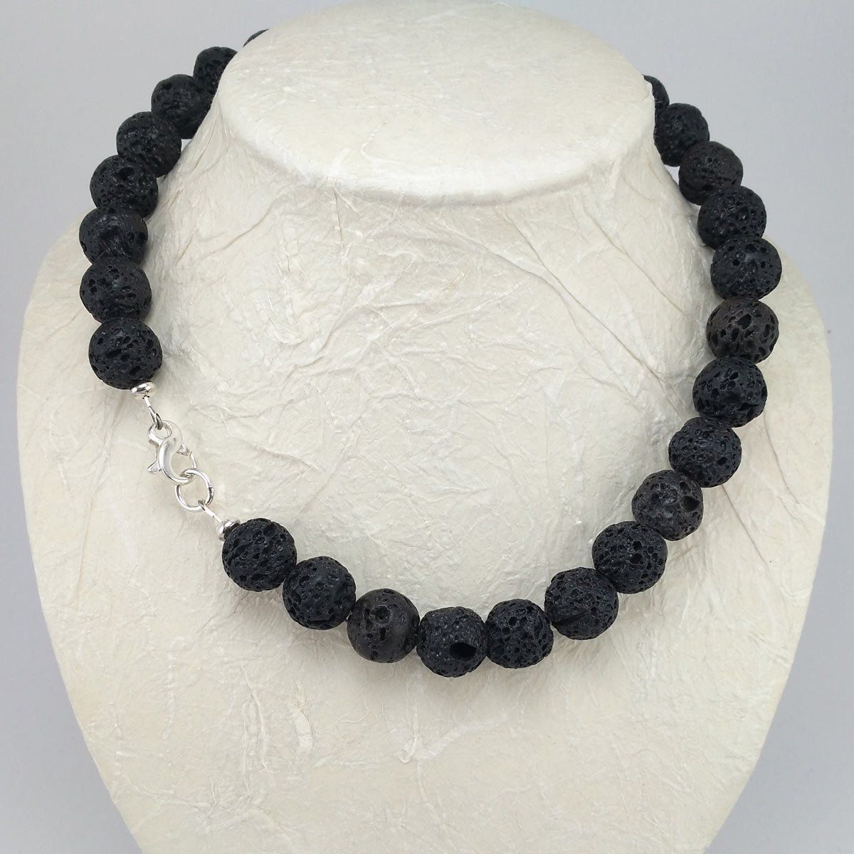 Catenine: Lava Halskette mit Silberkugel – Nuovo e nell'imballaggio originale da Meilen venduto da Byrd-bijoux 2