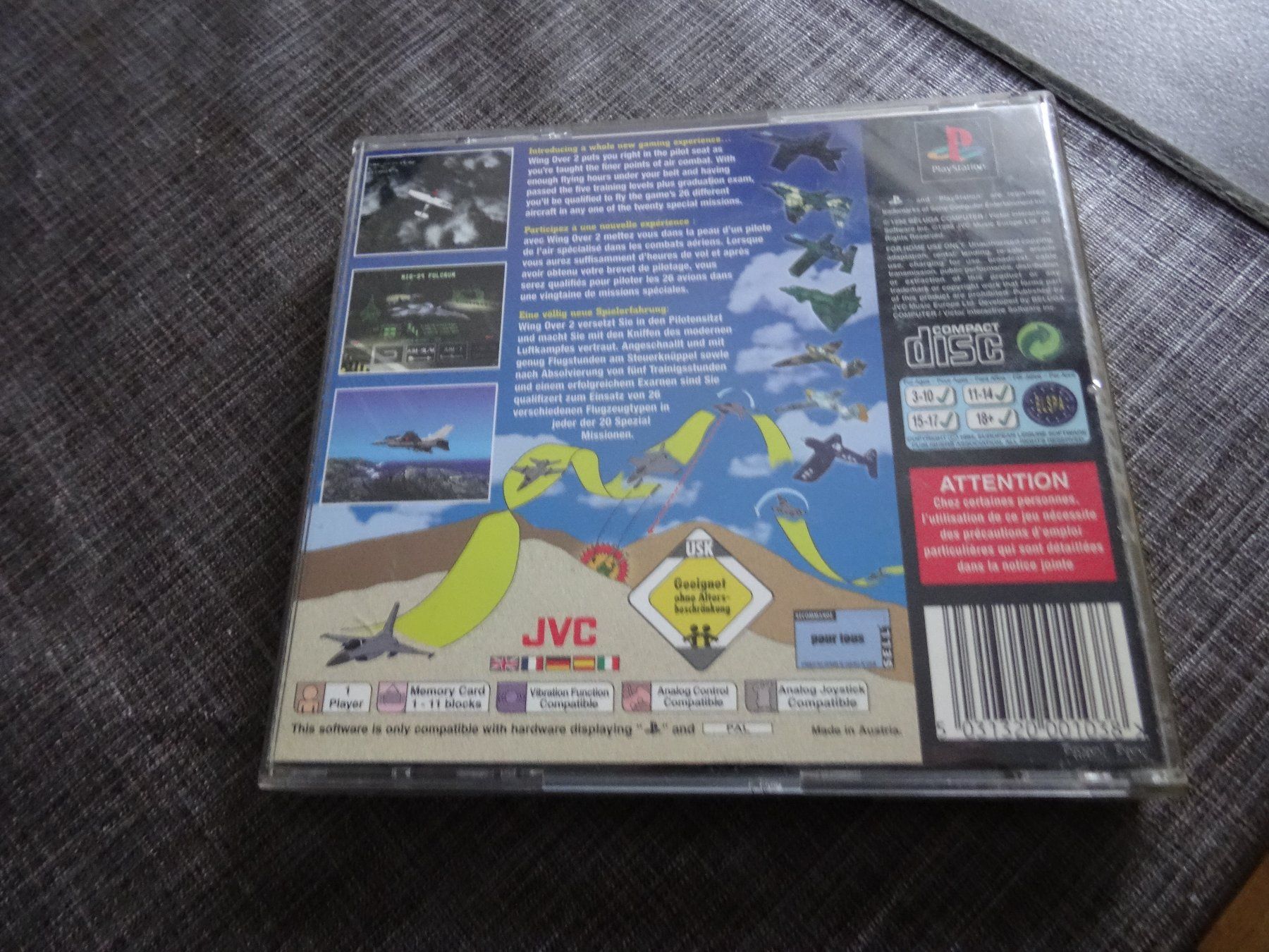Sony Spiele: Wing Over 2 PS1 – Gebraucht aus Olten von Disc-Ausverkauf 2