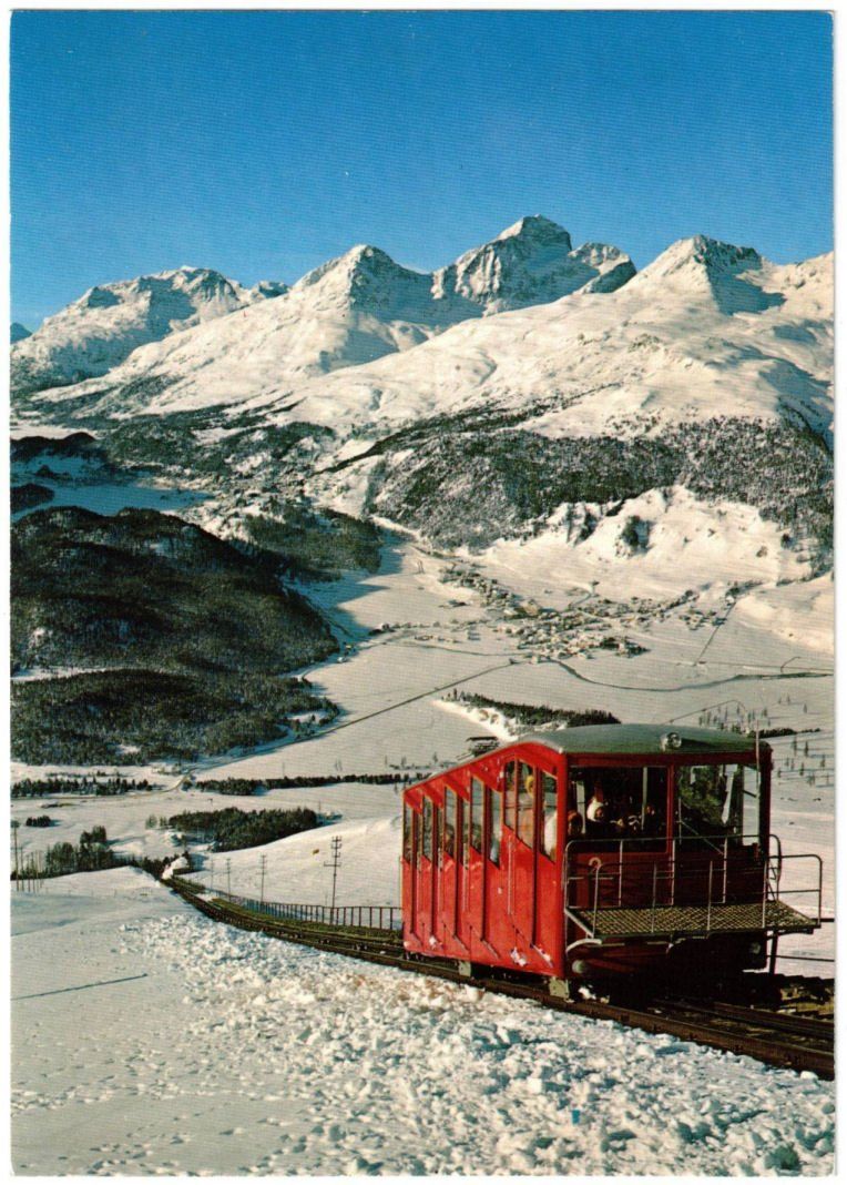 Cartes postales: St. Moritz - Standseilbahn Muottas Muragl – D'occasion à Binningen par Mountainrider