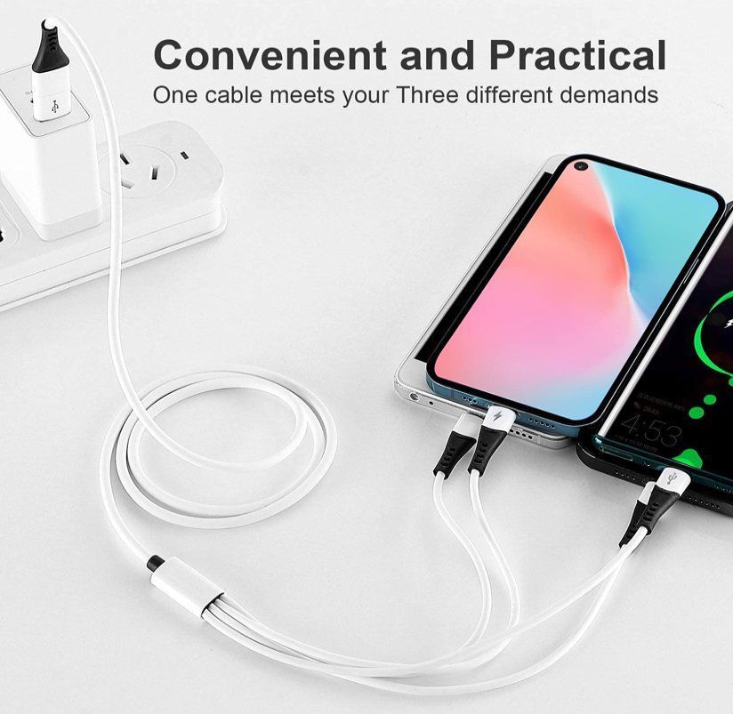 Cavi: 3A/1.2M Multi USB Ladekabel, 6 in 1 – Nuovo e nell'imballaggio originale da Bülach venduto da StoreInShop.com 1