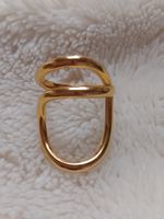 Ring - Edelstahl mit Vergoldung - Grösse: 6 - ca. 51.9 mm