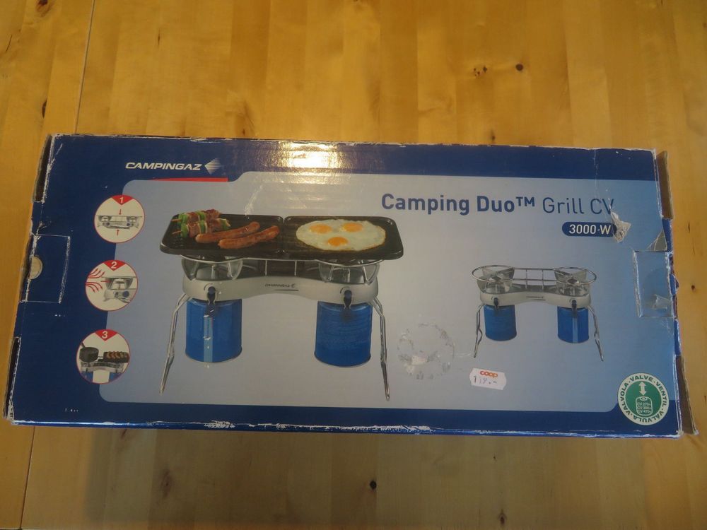 Campingaz Duo Grill CV 3000W Doppelgrill Gasgrill Camping Kaufen auf
