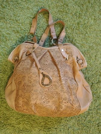 Sac à main Marco Buggiani cuir beige Made in Italy 