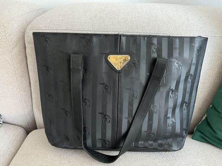 Maison Mollerus Tote Bag Black Canvas Good Condition