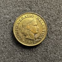 10 Rappen Schweiz Messing 1918