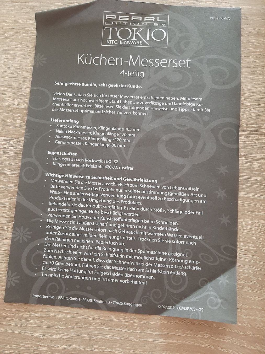 Coltelli: 4-teiliges Küchenmesserset – Usato da Menziken venduto da Rien1 4