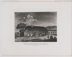 Flamatt Ueberstorf Bauernhaus Aquatinta selten