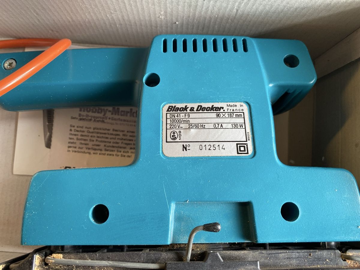 Smerigliatrici & Lucidatrici: Black&Decker Schwingschleifer DN41 - Top Zustand! – Usato da Buchs SG venduto da rosadoro1973 1