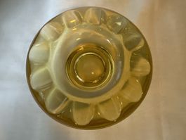 Schöner Vintage Aschenbecher gelb Glas Retro 60er 70er Jah 