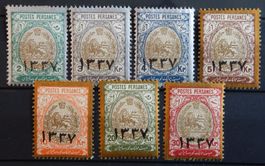 Persien Iran Kat. 423-429 * 1918 Kat. 400 Euro