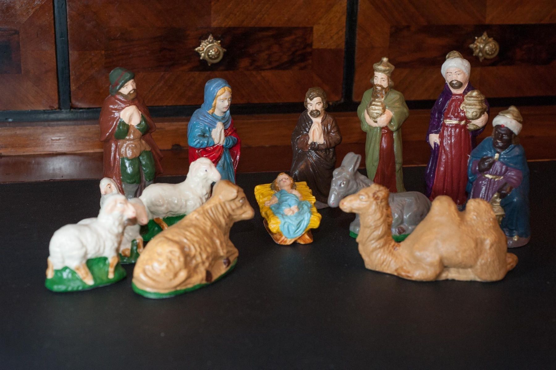 Statuette: Krippenfiguren, 13 Figuren - handgemacht – Usato da Schwerzenbach venduto da floridan 5