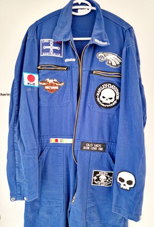 Blauman überhosen Blau harley patch Gr.48