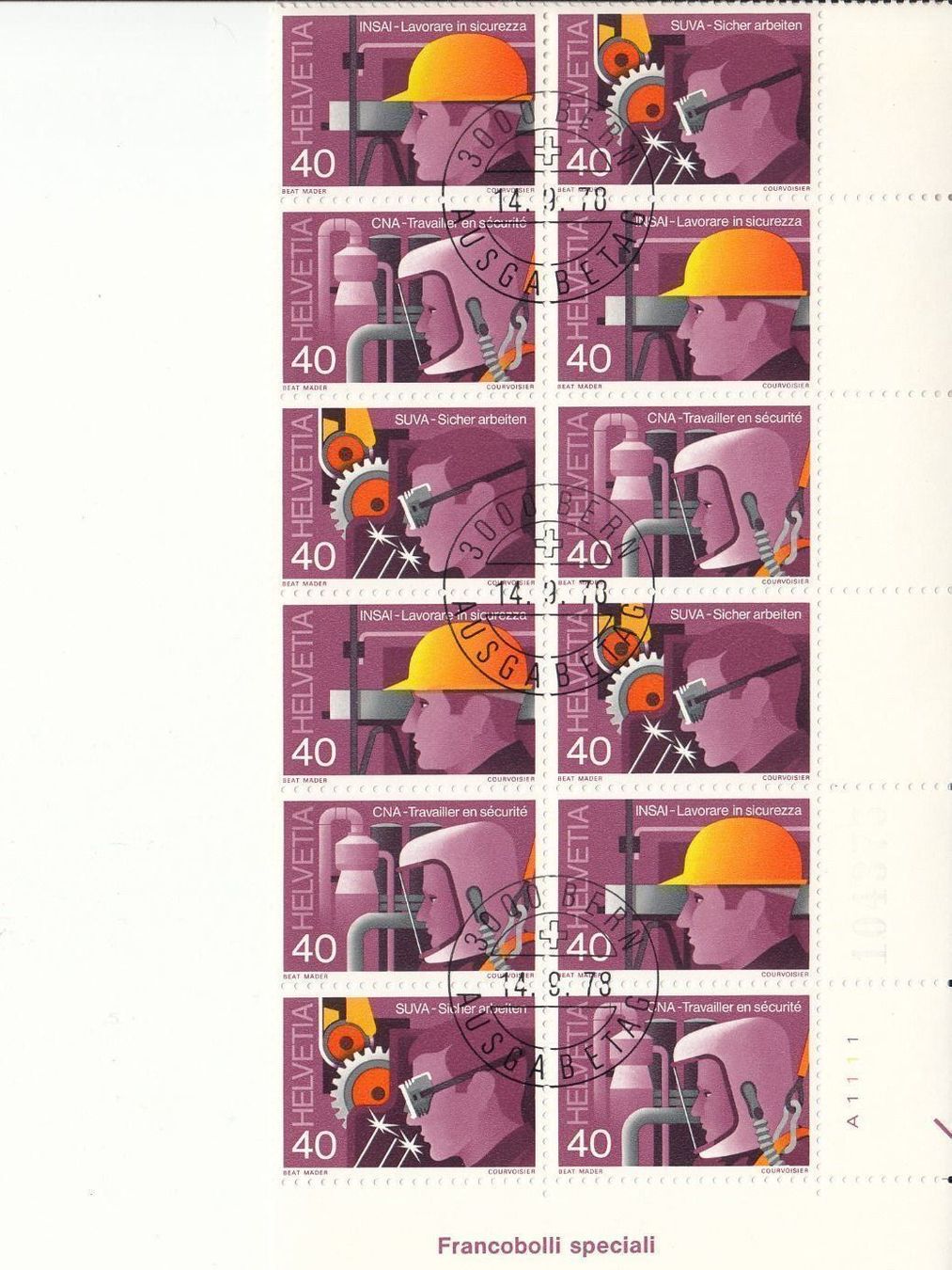 Alle Briefmarken: SBK 614l - 616l mit ET – Gebraucht aus Bürglen TG von StampGraf