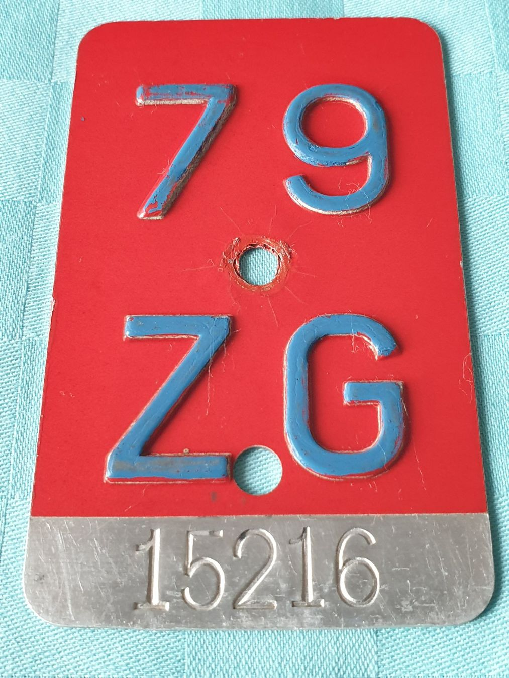 Insegne: Velonummer 79 ZG – Usato da Mörschwil venduto da spirspi