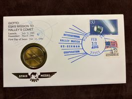 U.S.A. SPACE MEDAL BRIEF 13.2.1986 - GIOTTO ESA'S MISSION