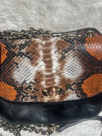 Mango Sac à main cuir chaîne style vintage