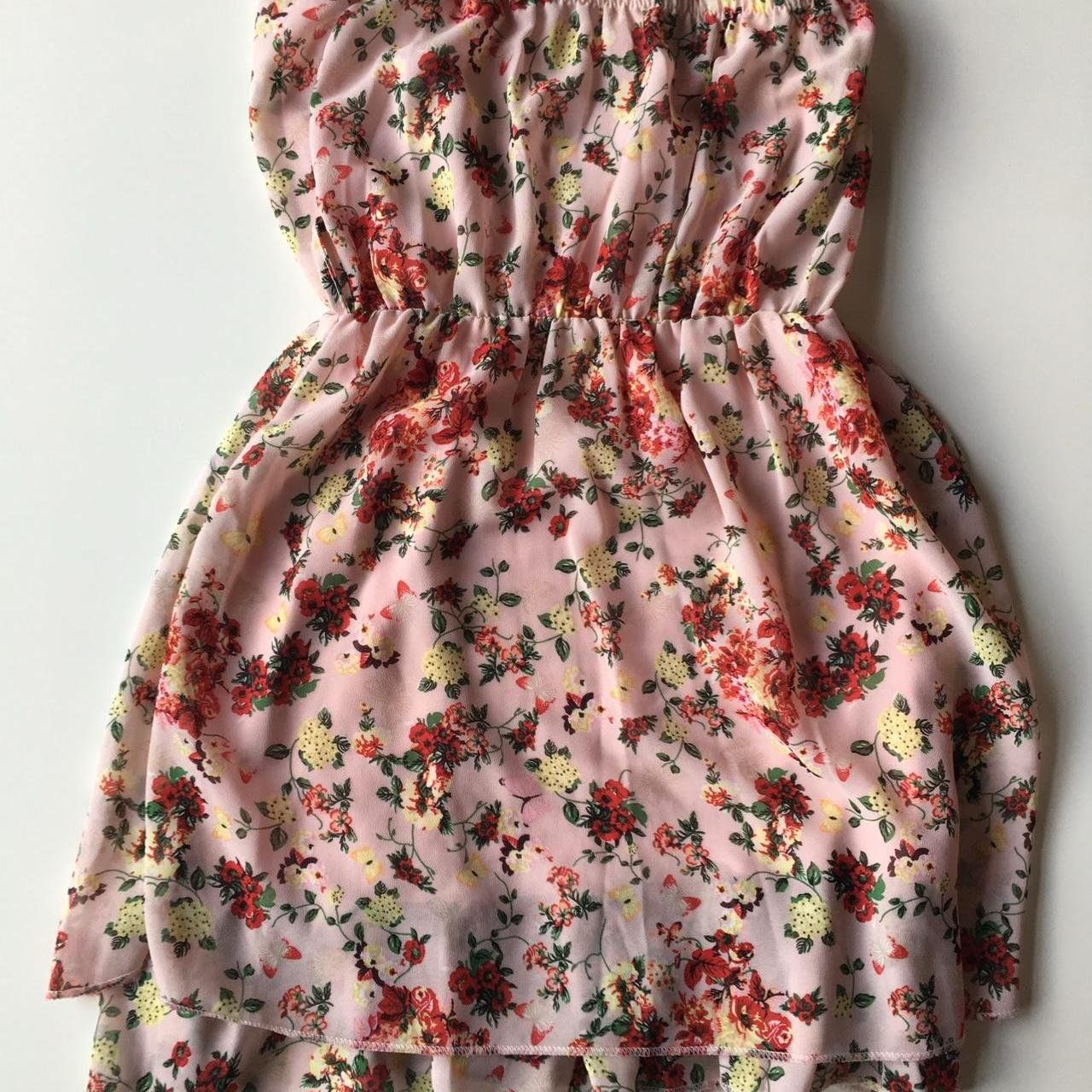 Vestiti: Mini-robe sans bretelles à fleurs - taille S/M – Usato da Troinex venduto da Irisglo 2