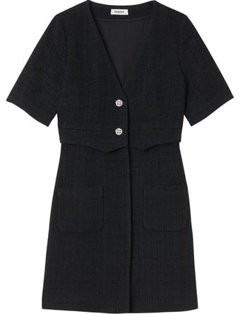 Sandro Manhattan Woven Dress, XS
