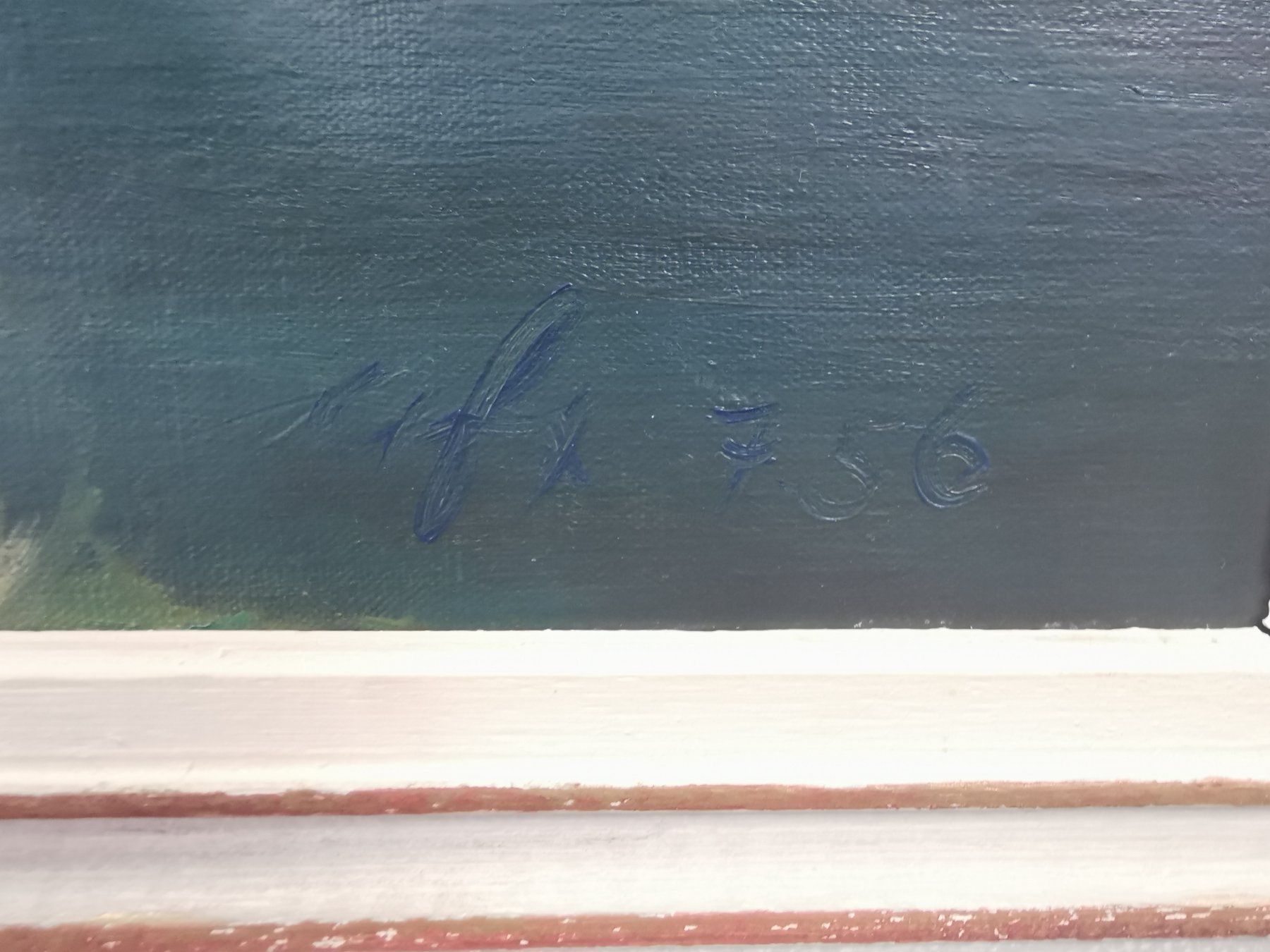 Gemälde: HUILE SUR TOILE SIGNÉE ET DATÉE 56 – Gebraucht aus Genève von Qanil77 4