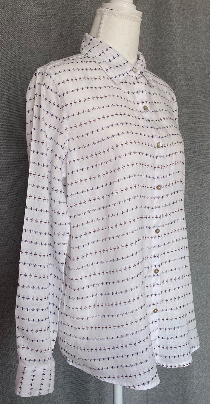 Camicette: Cynthia Rowley Hemdbluse aus Leinen Grösse S – Usato da Oberwil BL venduto da Leni-Mischi 3
