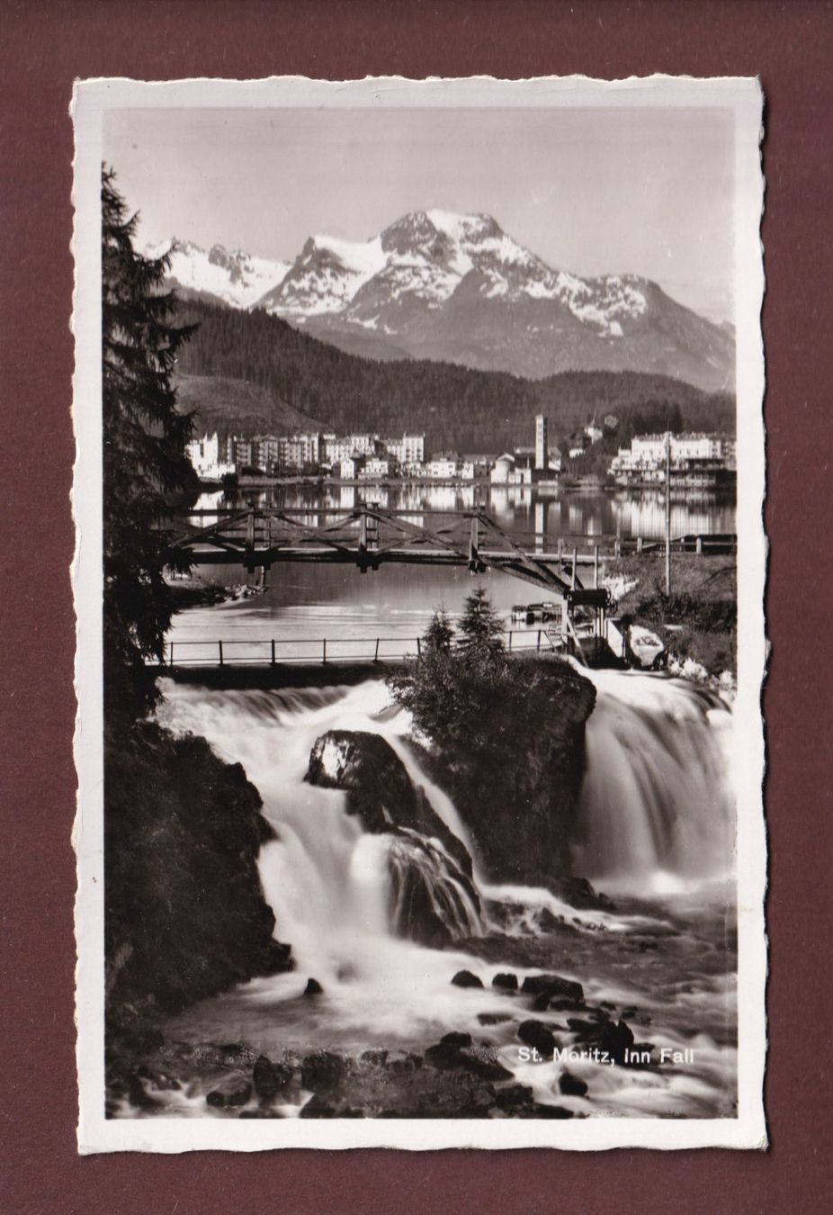 Cartoline postali: ST. MORITZ - Inn Fall - 1940 – Usato da Pully venduto da nicecards-shop