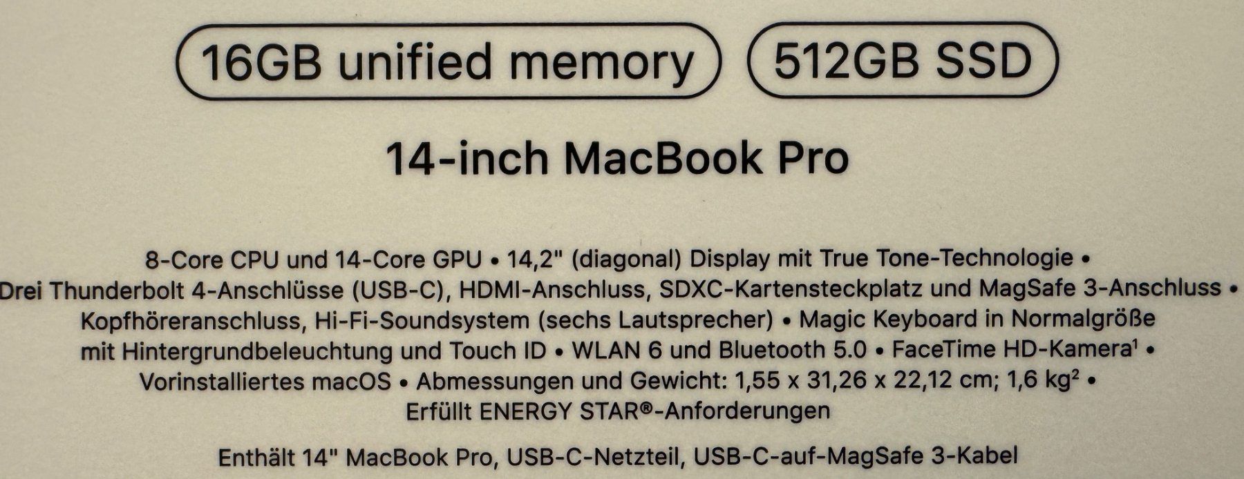 Apple Notebooks: MacBook Pro M1 Pro 16 GB 512 GB 2021 – Gebraucht aus Kaiseraugst von  6