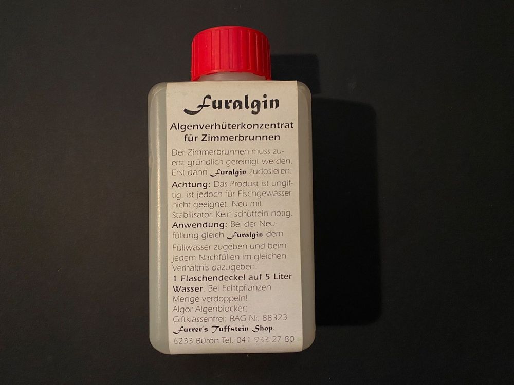 Prodotti di pulizia: Algen Verhüter / Konzentrat: FURALGIN – Nuovo e nell'imballaggio originale da Humlikon venduto da GX30