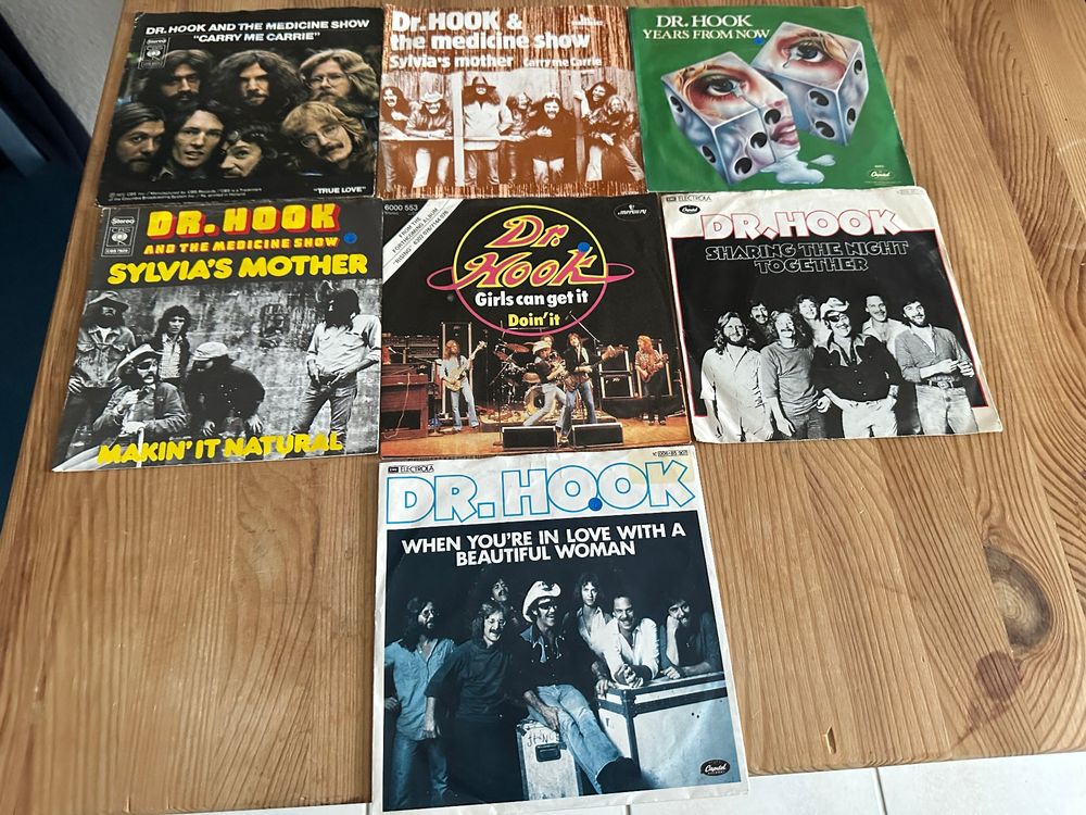 DR HOOK Syvia&amp;#39;s Mother grosse Single Sammlung 7&amp;quot; 70&amp;#39;s Kult (Gebraucht ...