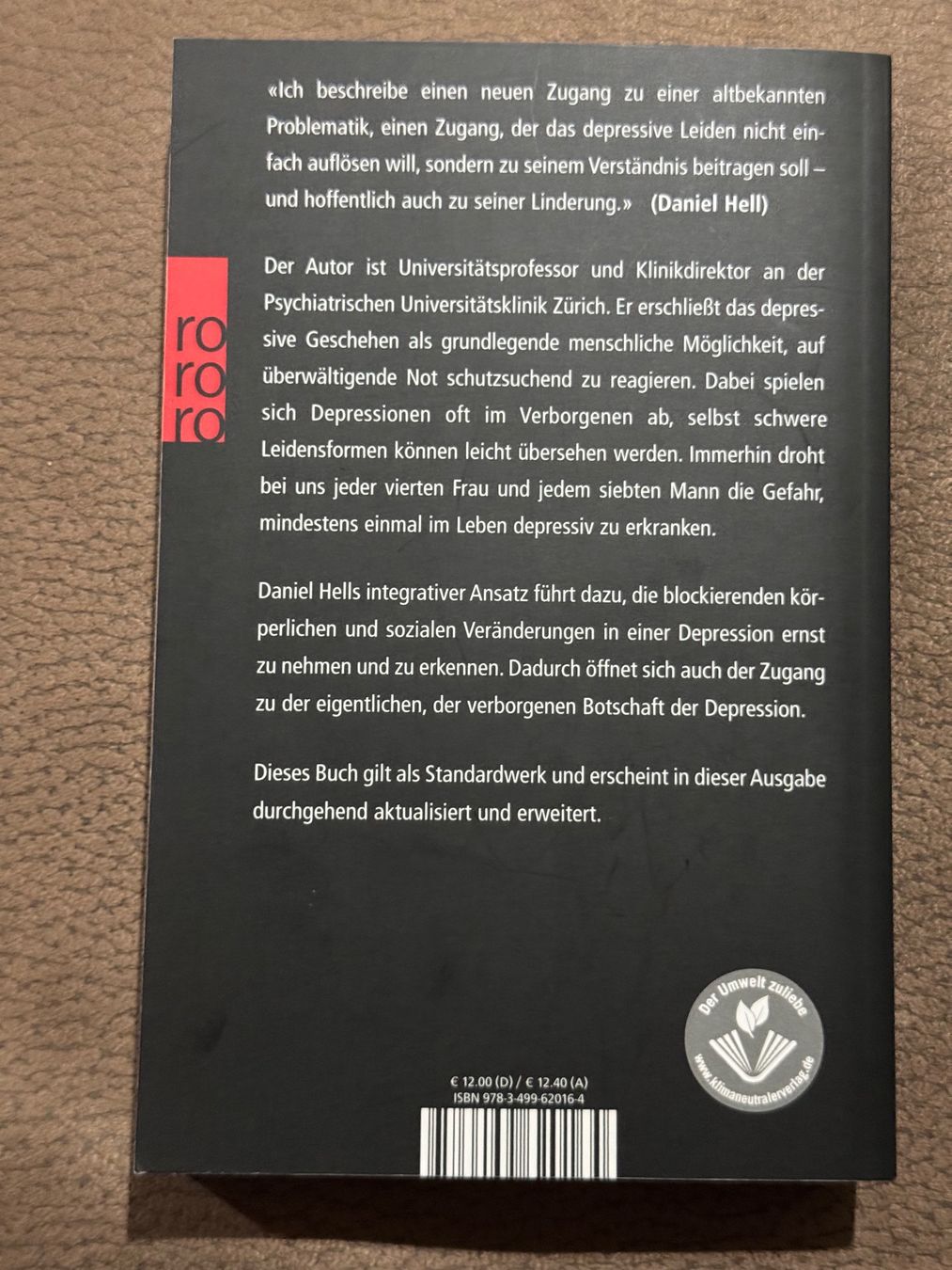 Libri: Daniel Hell - Welchen Sinn macht Depression? – Usato da Dietikon venduto da MuNathy 1