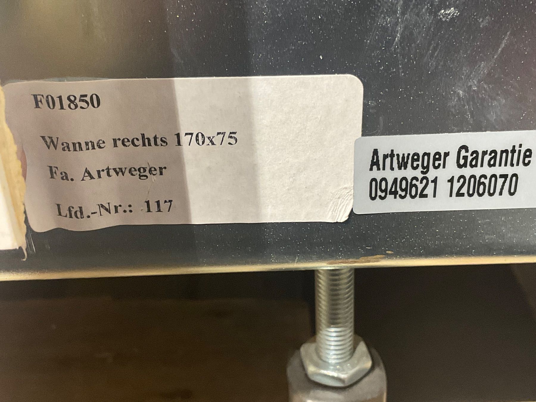 Artweger Vasche da bagno: 118 Duschbadewanne Artweger Twinline 2, 170x75cm – Nuovo (secondo la descrizione) da Derendingen venduto da Meisterstuecke 9