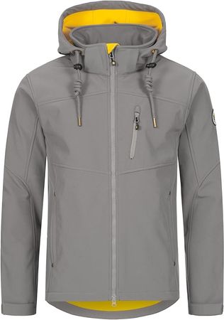 Herren Ankerglut Softshelljacke mit Abnehmbarer Kapuze