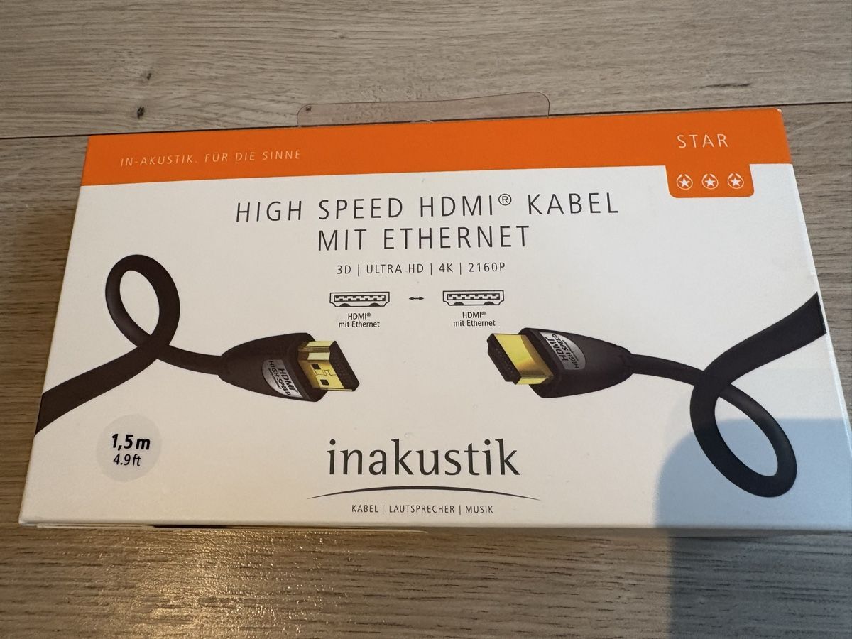 Inakustik Cavi: INAKUSTIK hdmi kabel star 2 – Nuovo e nell'imballaggio originale da Herzogenbuchsee venduto da warrior77