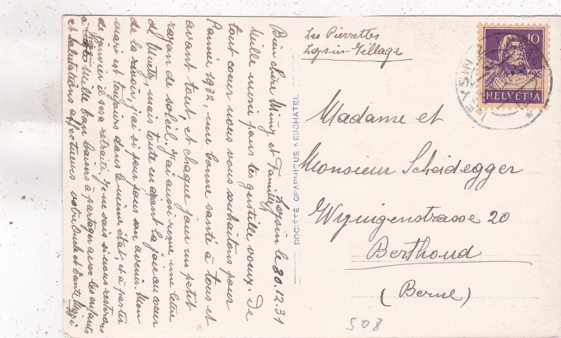 Ansichtskarten: Leysin 1931 – Gebraucht aus Herisau von Lisegrat2008 1