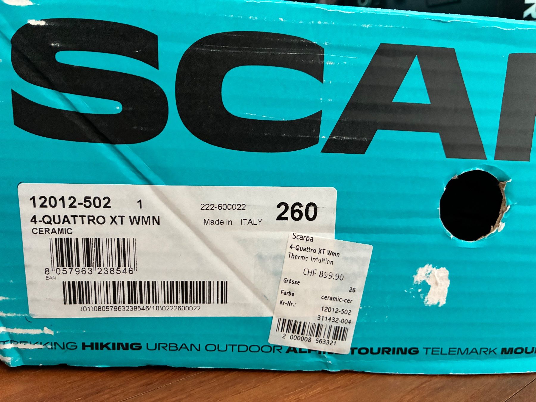 Scarpa Scarpe da uomo: New Scarpa 4-Quattro XT Wmn Touring Ski Boots – Nuovo (secondo la descrizione) da Wallisellen venduto da loo_9wgx 6