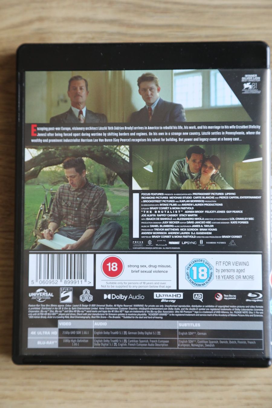 Tutti i DVDs: 4K UHD & Blu-ray The Brutalist       Version UK  En anglais – Usato da Porrentruy venduto da tupatup 1
