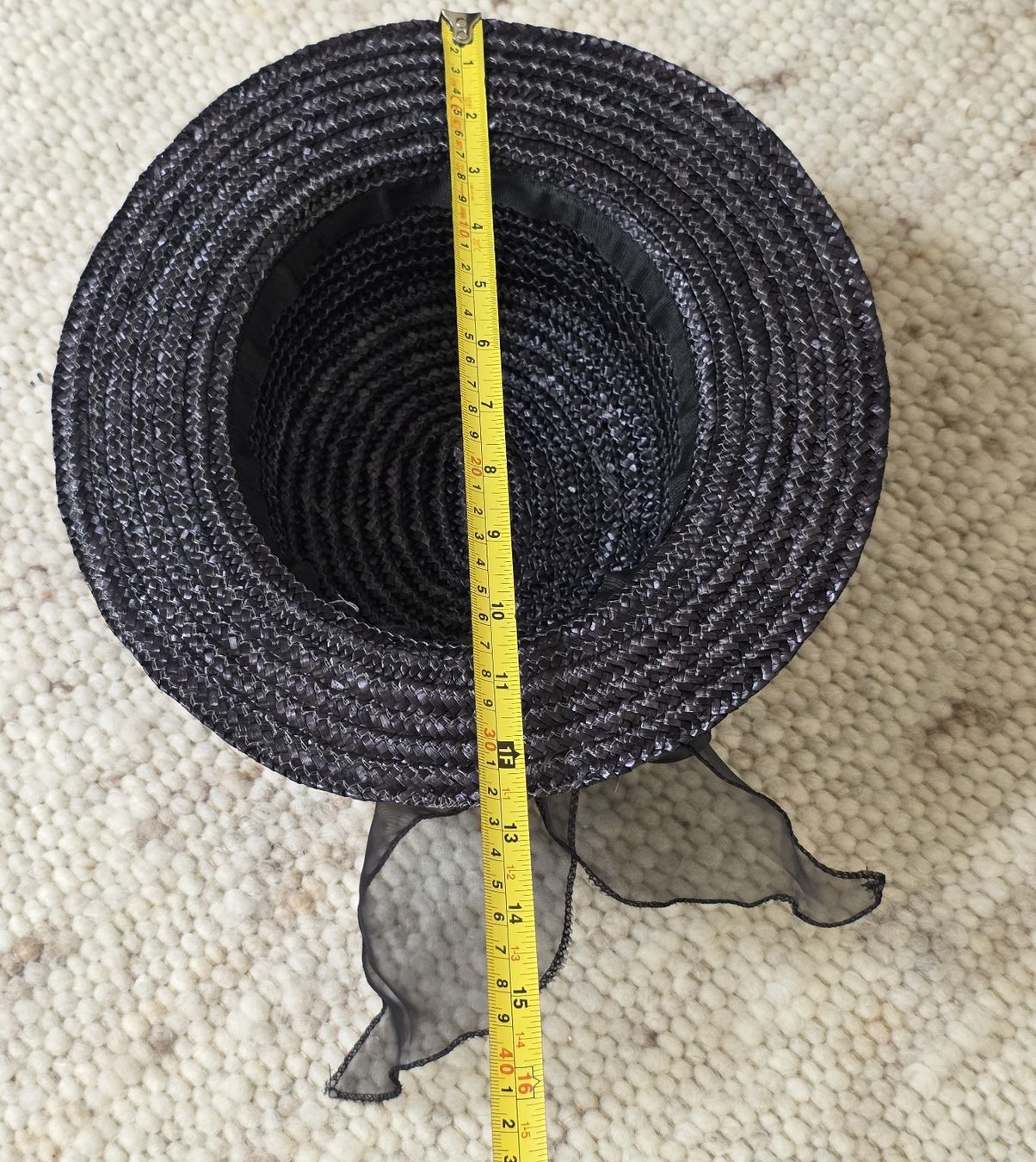 Copricapi, berretti & cappellini:  Wunderschönes Strohhut Damen schwarz mit Schleife  – Nuovo (secondo la descrizione) da Rheinsulz venduto da Gilea 6