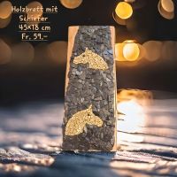 Holz Bild in schöner Farb Kombination Schwarz Gold Handmade