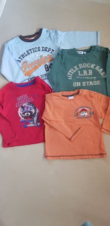 4 Langarmshirts Jungen Gr. 86/92