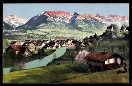 AK Sarnen, Blick gegen Landenberg u. Nünalphorn