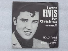 Vinyl Single   HOLLY TWINS with EDDIE COCHRAN