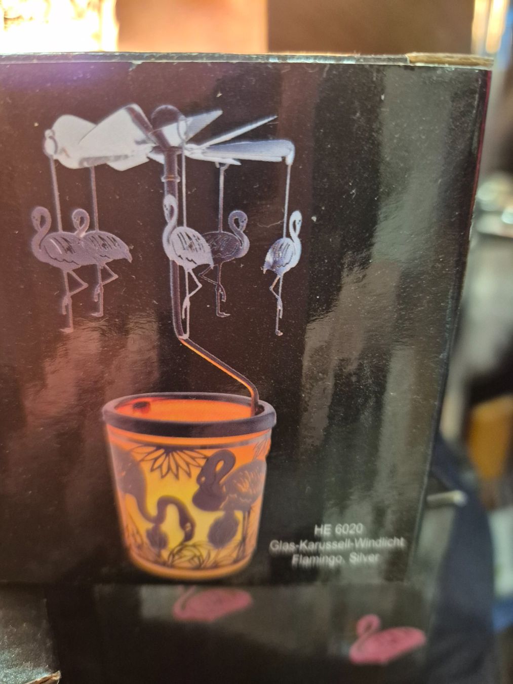 Tutte le decorazioni: Teelichkarussell Windlicht Flamingo Silber G – Nuovo e nell'imballaggio originale da Schwarzenburg venduto da Flamingo07 1