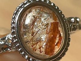 100 % echter Rutilquarz Edelsteinring