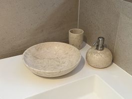 AQUANOVA Badaccessoires Set Marmor Badezimmer